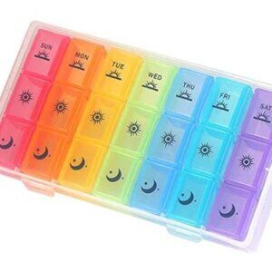 TWO ITEMS: Weekly Set of Pill Boxes and Kid's Bamboo Toothbrush NWT